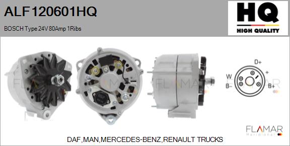 Generator / Alternator ALF120601HQ FLAMAR