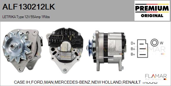 Generator / Alternator ALF130212LK FLAMAR