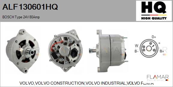 Generator / Alternator ALF130601HQ FLAMAR