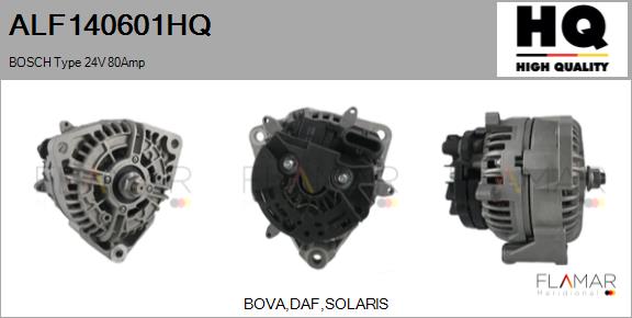Generator / Alternator ALF140601HQ FLAMAR