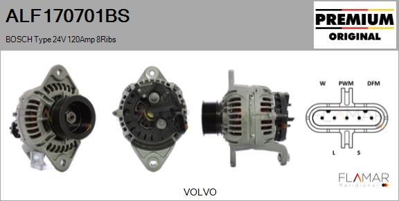 Generator / Alternator ALF170701BS FLAMAR