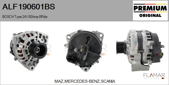 Generator / Alternator ALF190601BS FLAMAR