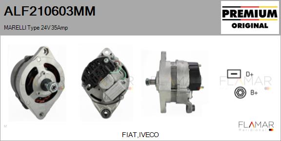 Generator / Alternator ALF210603MM FLAMAR
