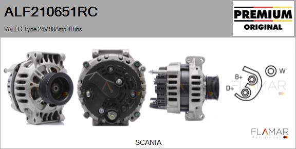 Generator / Alternator ALF210651RC FLAMAR