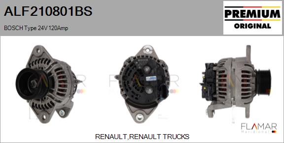 Generator / Alternator ALF210801BS FLAMAR