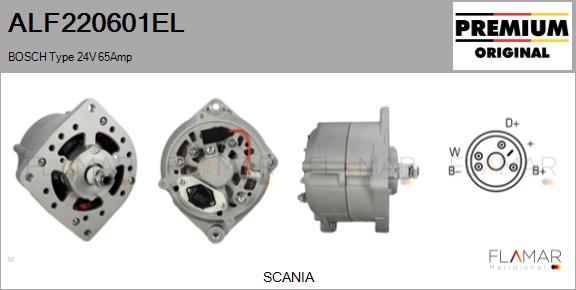 Generator / Alternator ALF220601EL FLAMAR