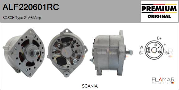 Generator / Alternator ALF220601RC FLAMAR