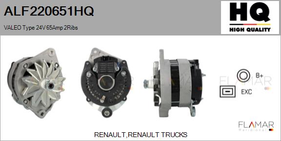 Generator / Alternator ALF220651HQ FLAMAR