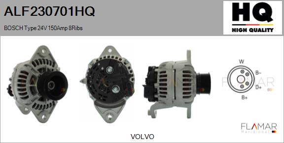 Generator / Alternator ALF230701HQ FLAMAR