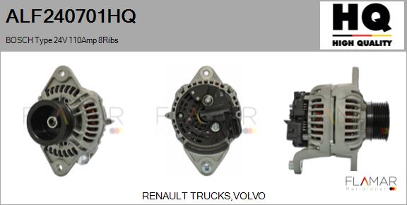 Generator / Alternator ALF240701HQ FLAMAR