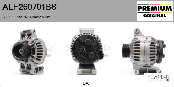 Generator / Alternator ALF260701BS FLAMAR