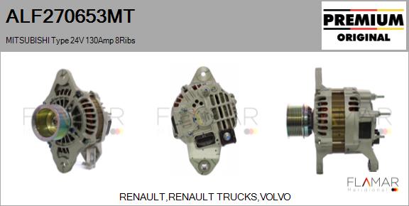 Generator / Alternator ALF270653MT FLAMAR