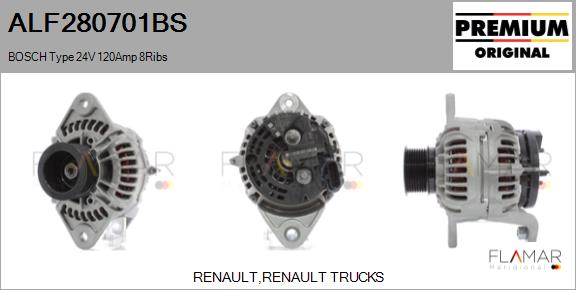 Generator / Alternator ALF280701BS FLAMAR