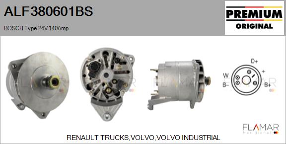 Generator / Alternator ALF380601BS FLAMAR