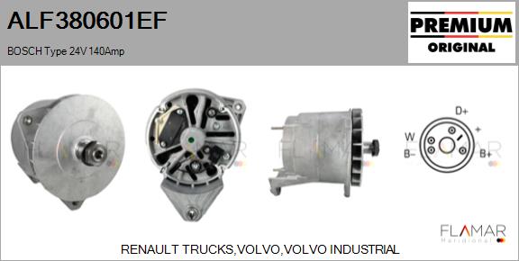 Generator / Alternator ALF380601EF FLAMAR