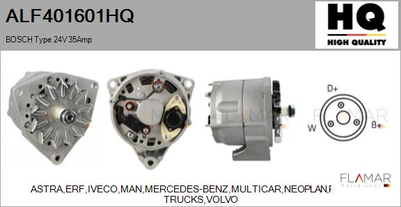 Generator / Alternator ALF401601HQ FLAMAR