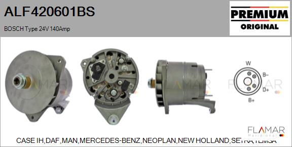 Generator / Alternator ALF420601BS FLAMAR