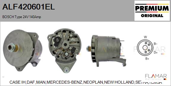 Generator / Alternator ALF420601EL FLAMAR