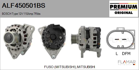 Generator / Alternator ALF450501BS FLAMAR