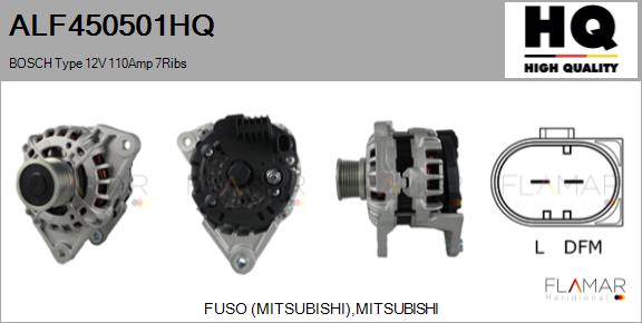 Generator / Alternator ALF450501HQ FLAMAR