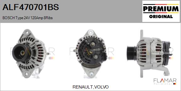 Generator / Alternator ALF470701BS FLAMAR