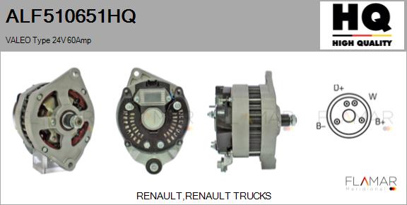 Generator / Alternator ALF510651HQ FLAMAR