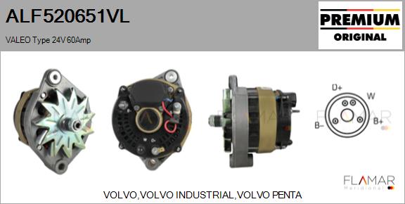 Generator / Alternator ALF520651VL FLAMAR
