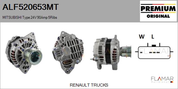Generator / Alternator ALF520653MT FLAMAR