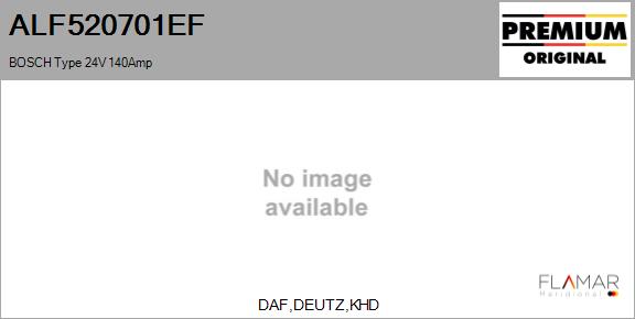 Generator / Alternator ALF520701EF FLAMAR