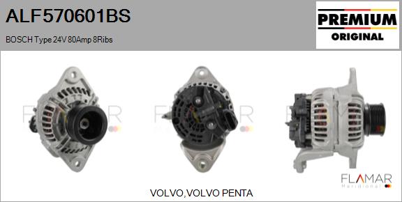 Generator / Alternator ALF570601BS FLAMAR