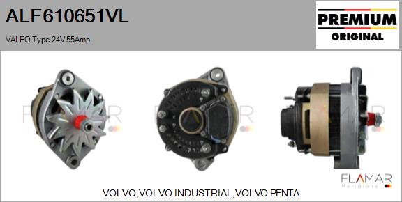 Generator / Alternator ALF610651VL FLAMAR