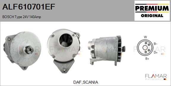 Generator / Alternator ALF610701EF FLAMAR