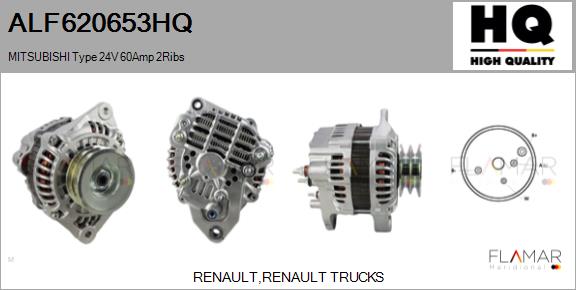 Generator / Alternator ALF620653HQ FLAMAR