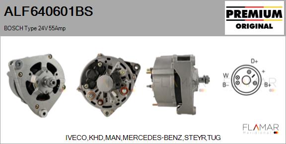 Generator / Alternator ALF640601BS FLAMAR