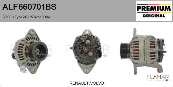 Generator / Alternator ALF660701BS FLAMAR