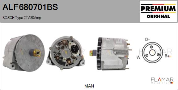 Generator / Alternator ALF680701BS FLAMAR