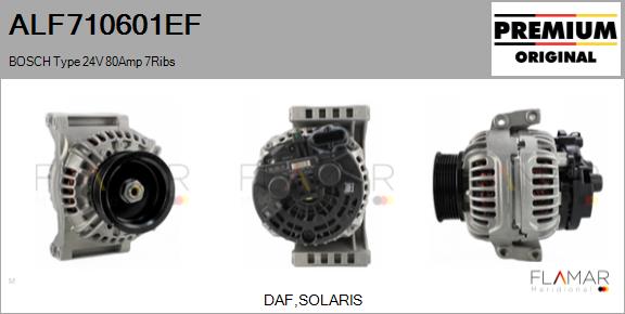 Generator / Alternator ALF710601EF FLAMAR