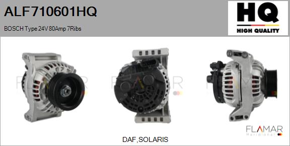 Generator / Alternator ALF710601HQ FLAMAR