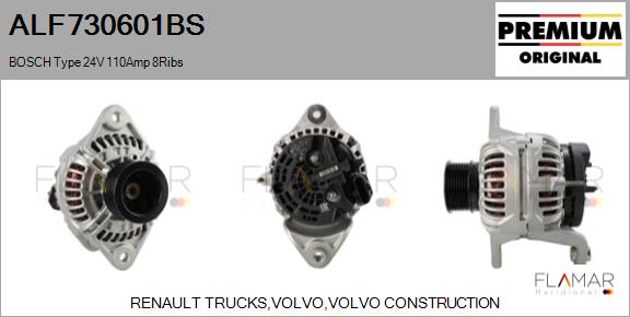Generator / Alternator ALF730601BS FLAMAR