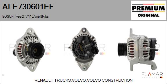 Generator / Alternator ALF730601EF FLAMAR