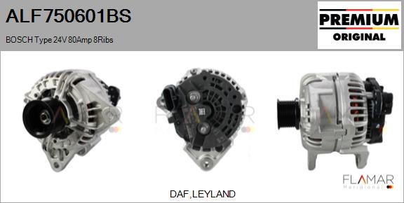 Generator / Alternator ALF750601BS FLAMAR