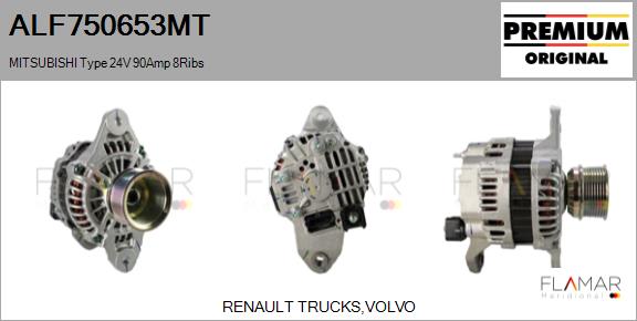 Generator / Alternator ALF750653MT FLAMAR