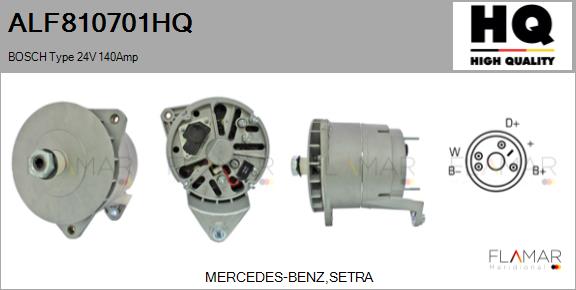 Generator / Alternator ALF810701HQ FLAMAR