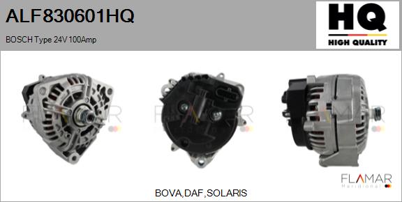 Generator / Alternator ALF830601HQ FLAMAR