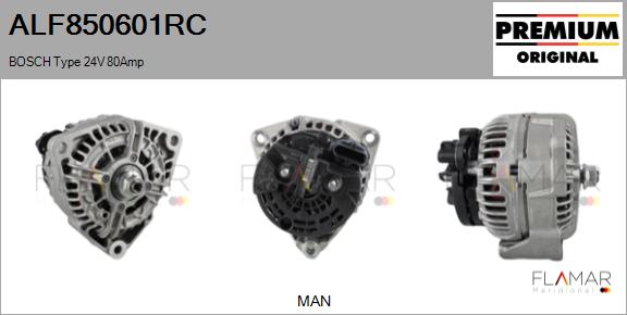 Generator / Alternator ALF850601RC FLAMAR