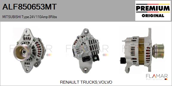 Generator / Alternator ALF850653MT FLAMAR