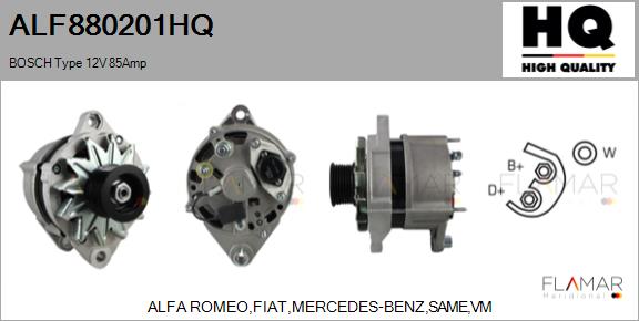 Generator / Alternator ALF880201HQ FLAMAR