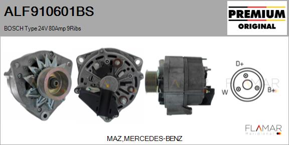 Generator / Alternator ALF910601BS FLAMAR
