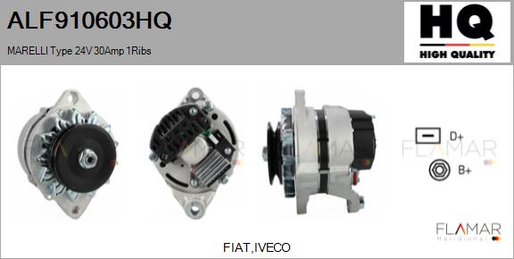 Generator / Alternator ALF910603HQ FLAMAR