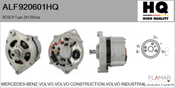 Generator / Alternator ALF920601HQ FLAMAR